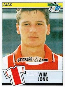 Sticker Wim Jonk - Voetbal 1990-1991 - Panini