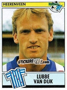 Sticker Lubbe van Dijk - Voetbal 1990-1991 - Panini