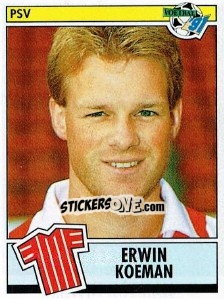 Sticker Erwin Koeman - Voetbal 1990-1991 - Panini