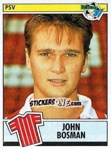 Sticker John Bosman - Voetbal 1990-1991 - Panini