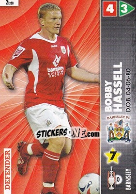 Sticker Bobby Hassell - Coca-Cola Championship 2006-2007 n. 2 - Panini