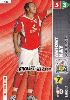 Sticker Antony Kay - Coca-Cola Championship 2006-2007 n. 4 - Panini