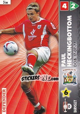 Sticker Paul Heckinbottom - Coca-Cola Championship 2006-2007 n. 5 - Panini