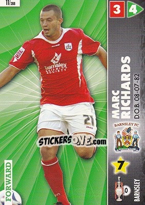 Sticker Marc Richards - Coca-Cola Championship 2006-2007 n. 11 - Panini