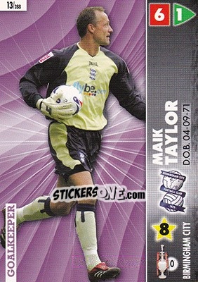 Sticker Maik Taylor - Coca-Cola Championship 2006-2007 n. 13 - Panini
