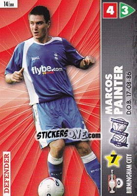 Sticker Marcos Painter - Coca-Cola Championship 2006-2007 n. 14 - Panini