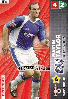 Sticker Martin Taylor - Coca-Cola Championship 2006-2007 n. 15 - Panini