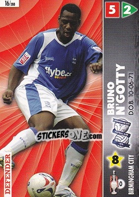 Sticker Bruno N'Gotty - Coca-Cola Championship 2006-2007 n. 16 - Panini