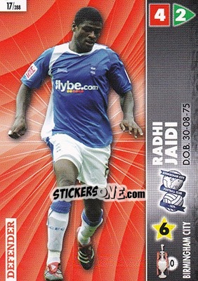 Sticker Radhi Jaidi - Coca-Cola Championship 2006-2007 n. 17 - Panini