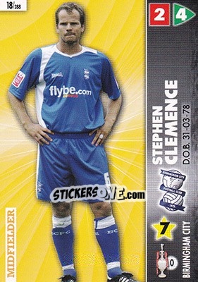 Sticker Stephen Clemence - Coca-Cola Championship 2006-2007 n. 18 - Panini