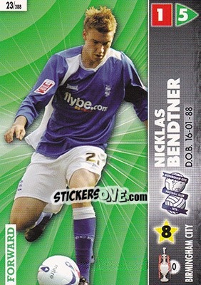Sticker Nicklas Bendtner - Coca-Cola Championship 2006-2007 n. 23 - Panini