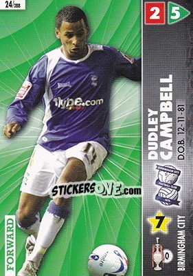Sticker Dudley Campbell - Coca-Cola Championship 2006-2007 n. 24 - Panini