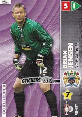 Sticker Brian Jensen - Coca-Cola Championship 2006-2007 n. 25 - Panini