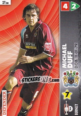 Sticker Michael Duff - Coca-Cola Championship 2006-2007 n. 27 - Panini