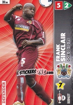 Cromo Frank Sinclair - Coca-Cola Championship 2006-2007 n. 28 - Panini