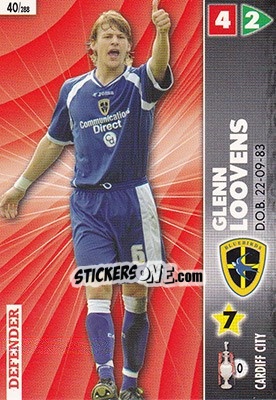 Sticker Glenn Loovens - Coca-Cola Championship 2006-2007 n. 40 - Panini