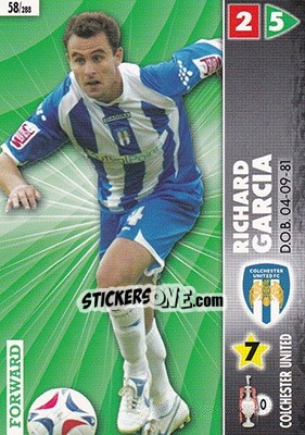 Sticker Richard Garcia - Coca-Cola Championship 2006-2007 n. 58 - Panini