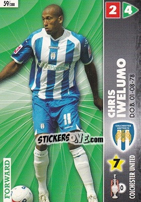 Sticker Chris Iwelumo - Coca-Cola Championship 2006-2007 n. 59 - Panini