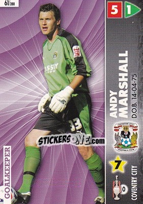 Sticker Andy Marshall - Coca-Cola Championship 2006-2007 n. 61 - Panini