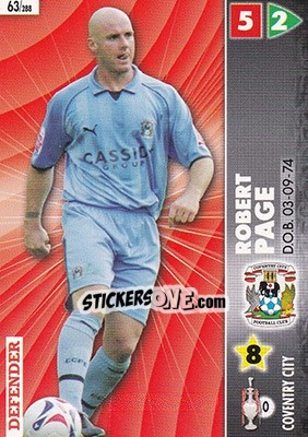 Sticker Robert Page - Coca-Cola Championship 2006-2007 - Panini