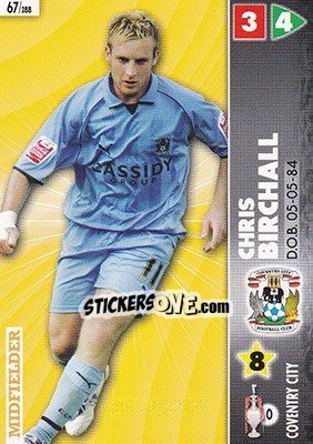 Sticker Chris Birchall - Coca-Cola Championship 2006-2007 n. 67 - Panini