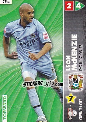Sticker Leon McKenzie - Coca-Cola Championship 2006-2007 n. 72 - Panini