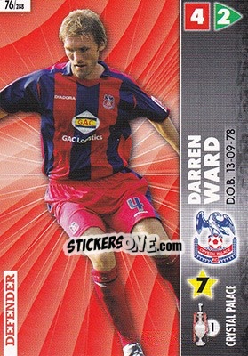 Sticker Darren Ward - Coca-Cola Championship 2006-2007 n. 76 - Panini