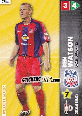 Sticker Ben Watson - Coca-Cola Championship 2006-2007 n. 78 - Panini