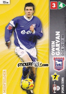 Sticker Owen Garvan - Coca-Cola Championship 2006-2007 n. 115 - Panini