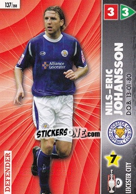 Sticker Nils-Eric Johansson - Coca-Cola Championship 2006-2007 n. 137 - Panini