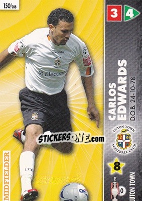 Sticker Carlos Edwards - Coca-Cola Championship 2006-2007 n. 150 - Panini