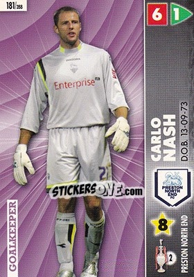 Sticker Carlo Nash - Coca-Cola Championship 2006-2007 n. 181 - Panini