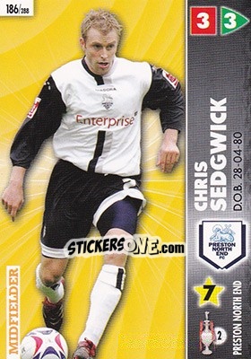 Sticker Chris Sedgwick - Coca-Cola Championship 2006-2007 n. 186 - Panini