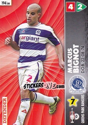 Sticker Marcis Bignot - Coca-Cola Championship 2006-2007 - Panini