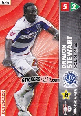Cromo Damion Stewart - Coca-Cola Championship 2006-2007 n. 195 - Panini