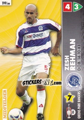 Sticker Zesh Rehman - Coca-Cola Championship 2006-2007 - Panini