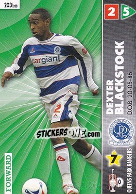 Sticker Dexter Blackstock - Coca-Cola Championship 2006-2007 n. 203 - Panini