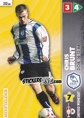 Sticker Chris Brunt - Coca-Cola Championship 2006-2007 n. 213 - Panini