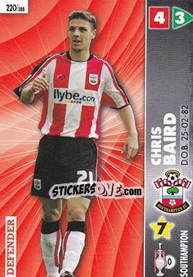 Sticker Chris Baird - Coca-Cola Championship 2006-2007 n. 220 - Panini