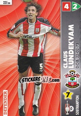 Sticker Claus Lundekvam - Coca-Cola Championship 2006-2007 n. 221 - Panini
