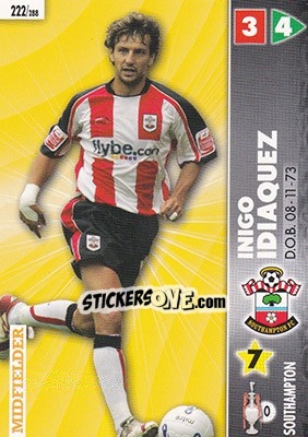 Figurina Inigo Idiaquez - Coca-Cola Championship 2006-2007 n. 222 - Panini