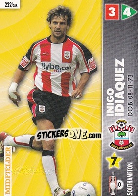 Sticker Inigo Idiaquez - Coca-Cola Championship 2006-2007 - Panini