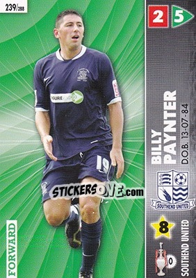 Sticker Billy Paynter - Coca-Cola Championship 2006-2007 n. 239 - Panini