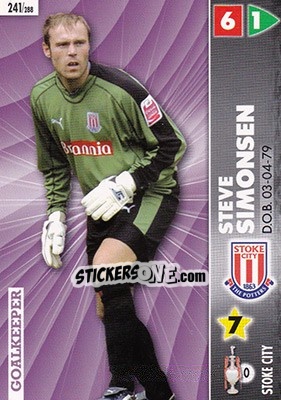 Figurina Steve Simonsen - Coca-Cola Championship 2006-2007 n. 241 - Panini