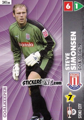 Cromo Steve Simonsen - Coca-Cola Championship 2006-2007 - Panini