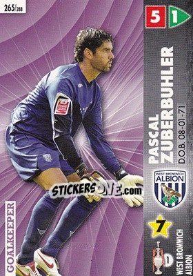 Sticker Pascal Zuberbuhler - Coca-Cola Championship 2006-2007 n. 265 - Panini