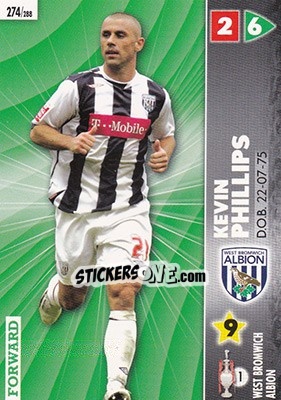 Sticker Kevin Phillips - Coca-Cola Championship 2006-2007 n. 274 - Panini
