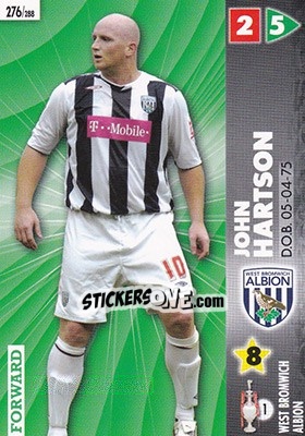 Sticker John Hartson - Coca-Cola Championship 2006-2007 n. 276 - Panini