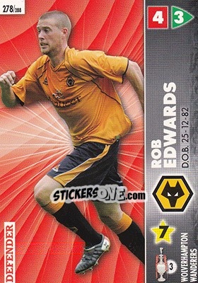 Sticker Rob Edwards - Coca-Cola Championship 2006-2007 n. 278 - Panini
