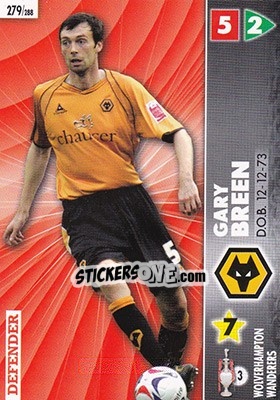 Sticker Gary Breen - Coca-Cola Championship 2006-2007 n. 279 - Panini